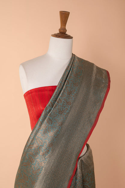 Handwoven Blue Silk Sari