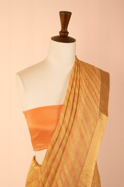 Handwoven Multicolor Georgette Sari