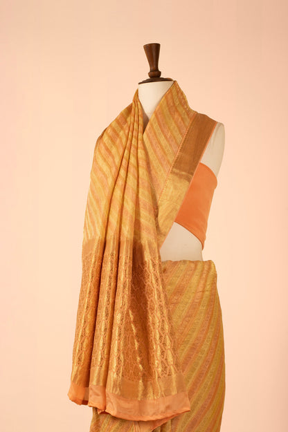 Handwoven Multicolor Georgette Sari