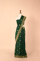 Handwoven Green Georgette Sari