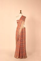 Handwoven Pink Tissue Sari