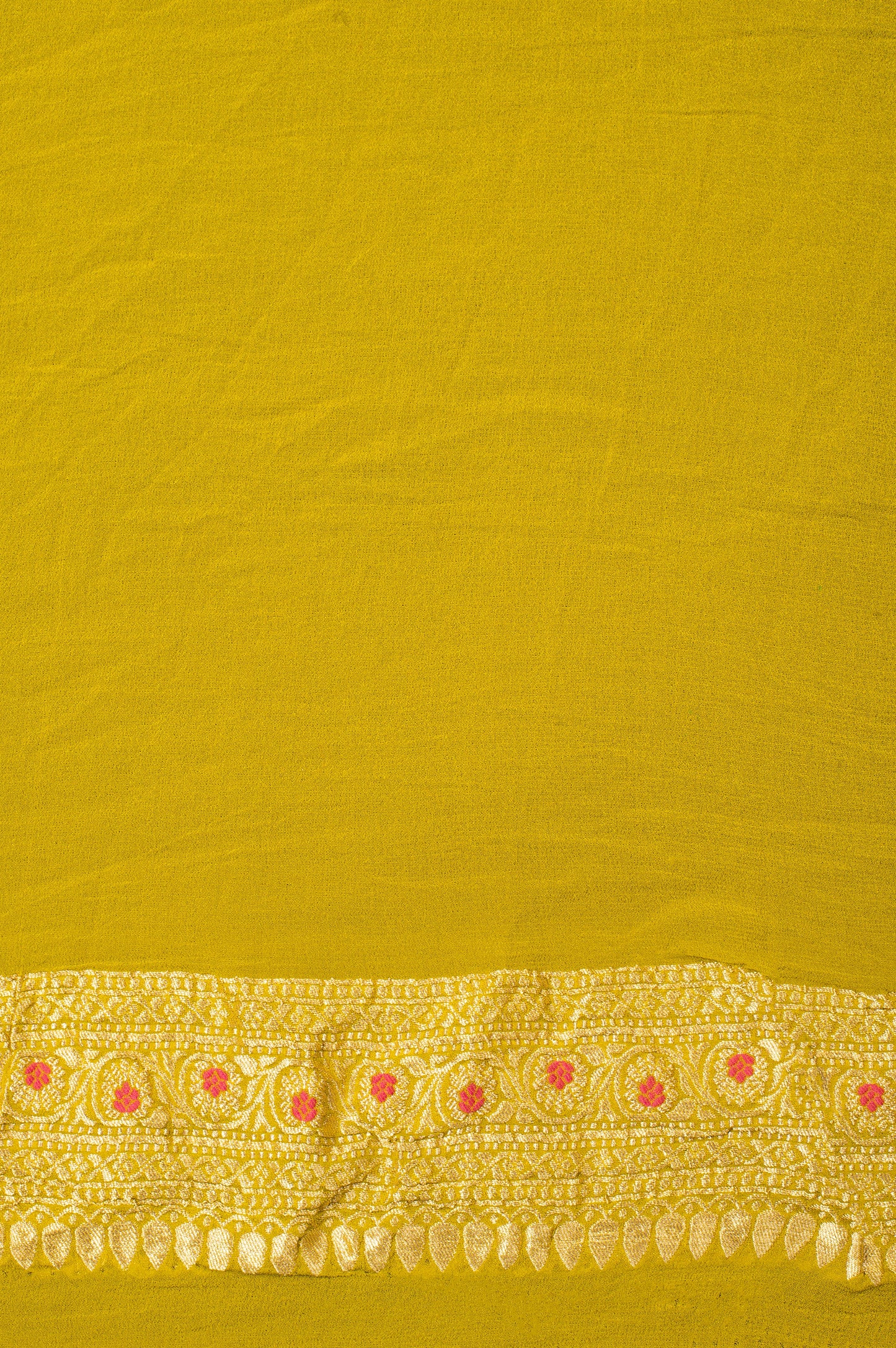 Handwoven Mustard Bandhani Sari