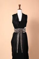 Handwoven Silver Silk Belt