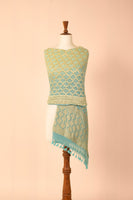 Handwoven Blue Bandhani Georgette Dupatta