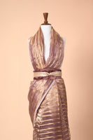 Handwoven Brown and Gold Silk Belt