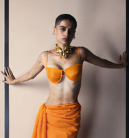 Tangerine Bralette Blouse