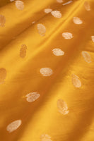 Handwoven Yellow Satin Silk Blouse Fabric