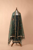 Handwoven Green Silk Suit Piece