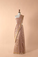 Handwoven Mauve Silk Sari