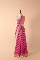 Handwoven Pink Silk Sari