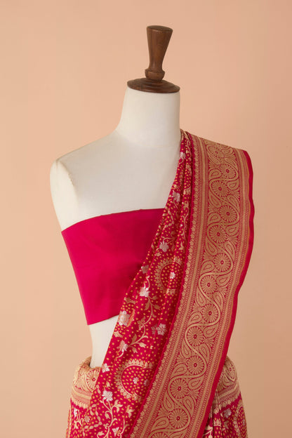 Handwoven Red Silk Sari