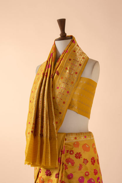Handwoven Yellow Silk Saree