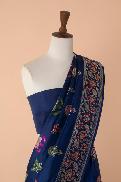 Handwoven Blue Silk Saree