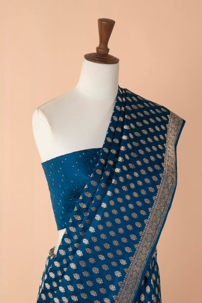 Handwoven Blue Silk Sari