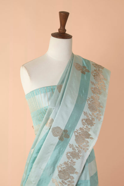 Handwoven Blue Silk Saree