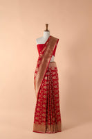 Handwoven Red Silk Sari