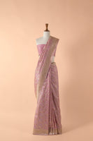 Handwoven Mauve Silk Sari
