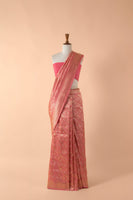 Handwoven Pink Silk Sari
