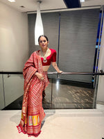 Handwoven Red Real Zari Silk Saree