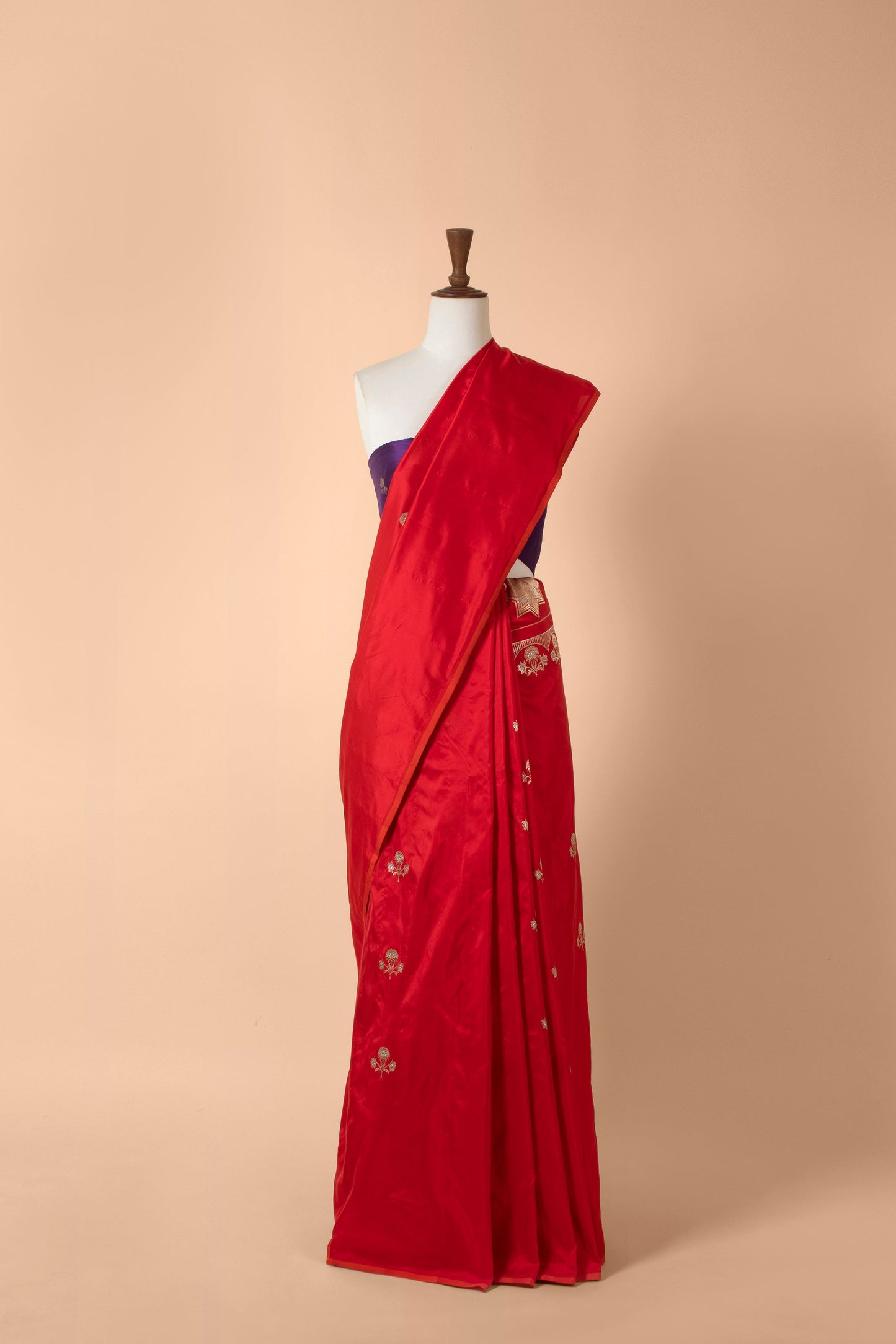 Handwoven Red Silk Saree