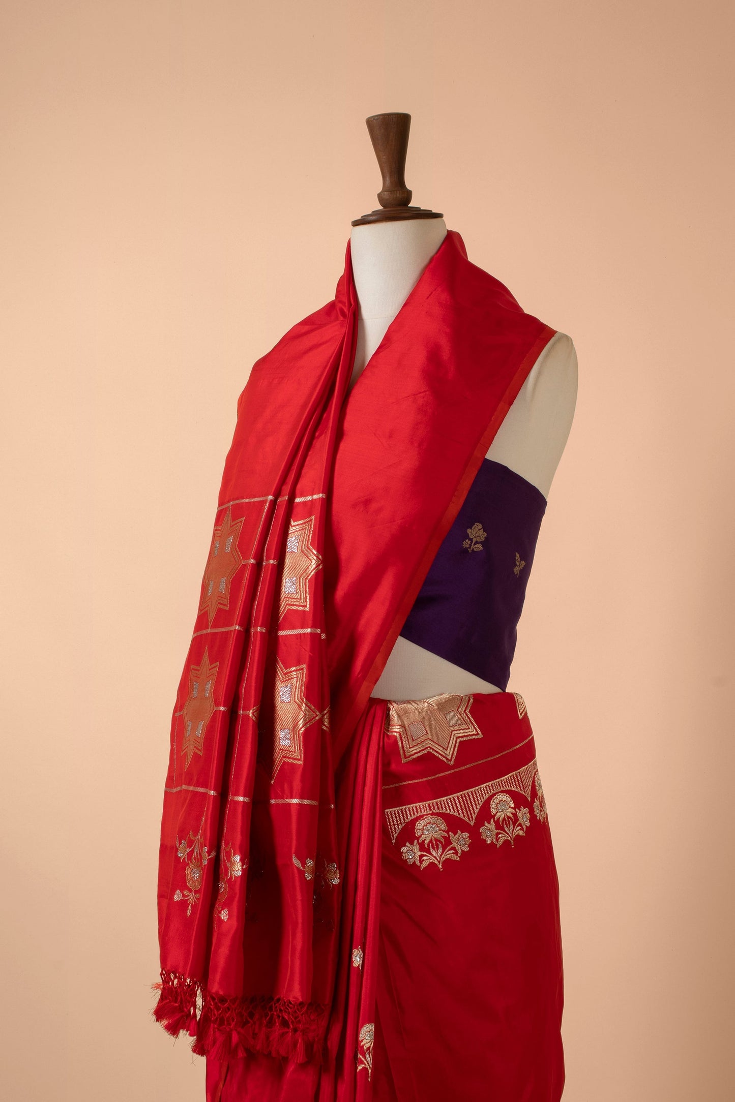 Handwoven Red Silk Saree