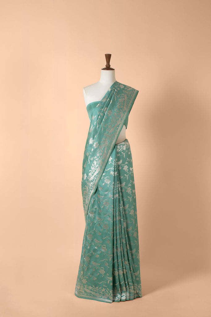 Handwoven Green Silk Sari