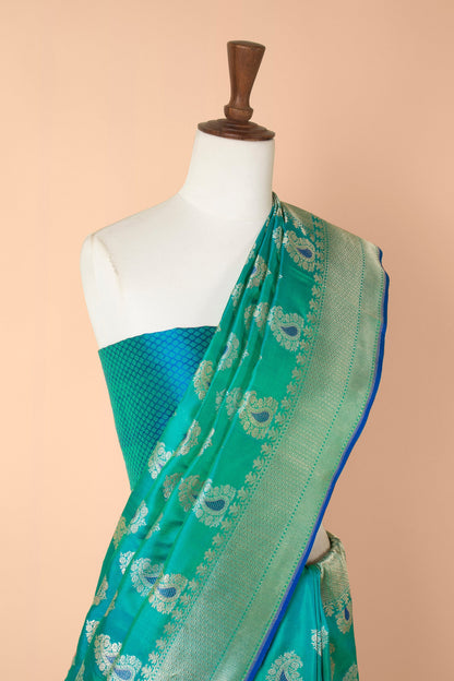 Handwoven Green Silk Sari