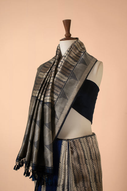 Handwoven Black Silk Saree