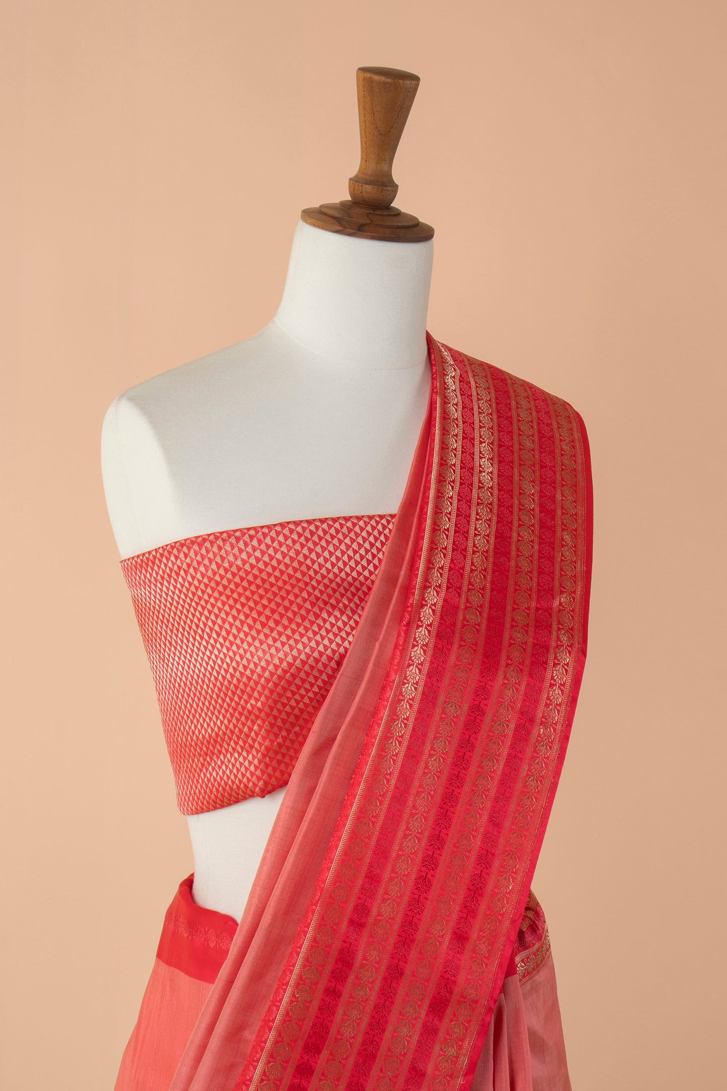 Handwoven Pink Silk Sari