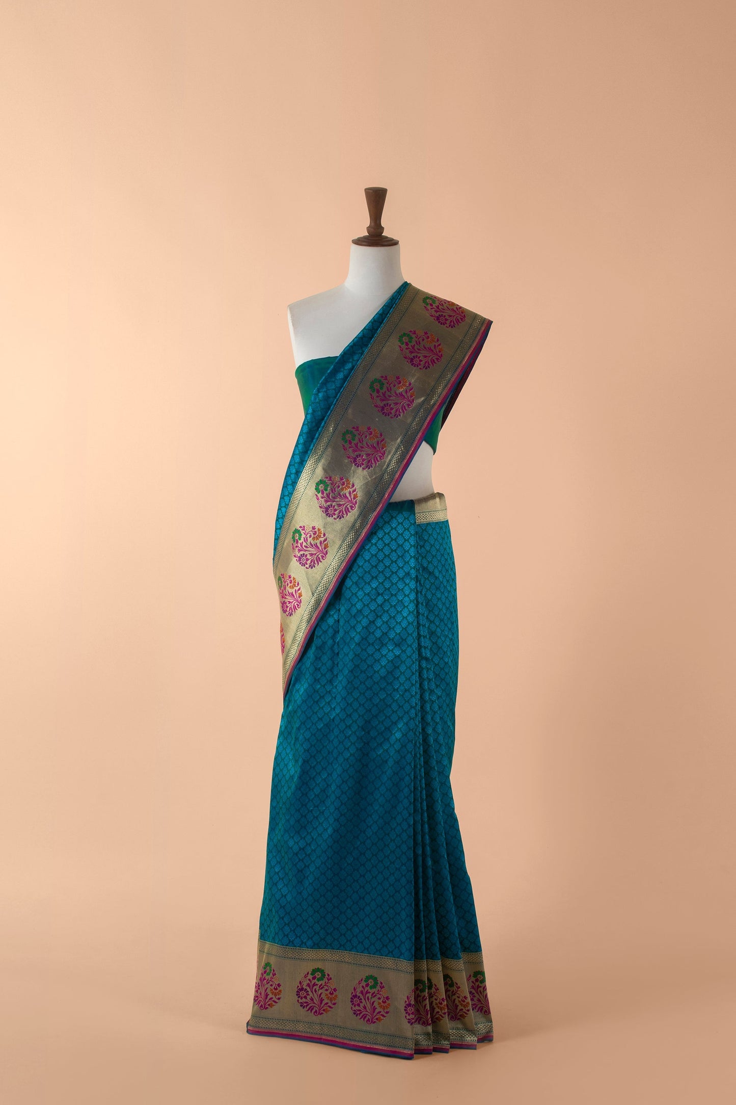 Handwoven Blue Silk Saree