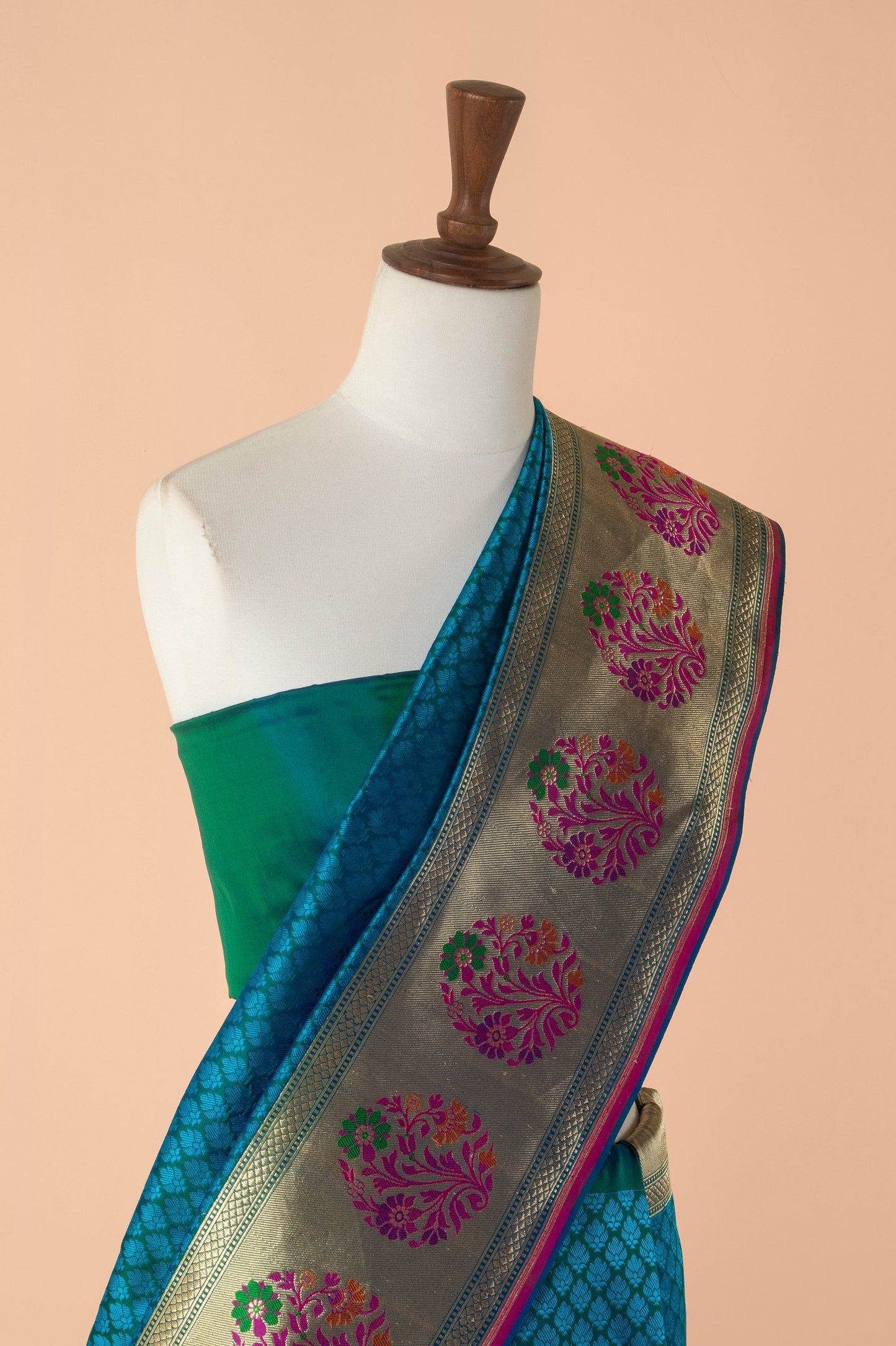 Handwoven Blue Silk Saree