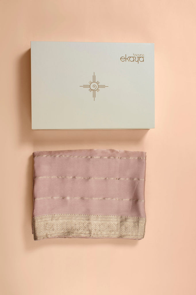Handwoven Mauve Sari Gift Box