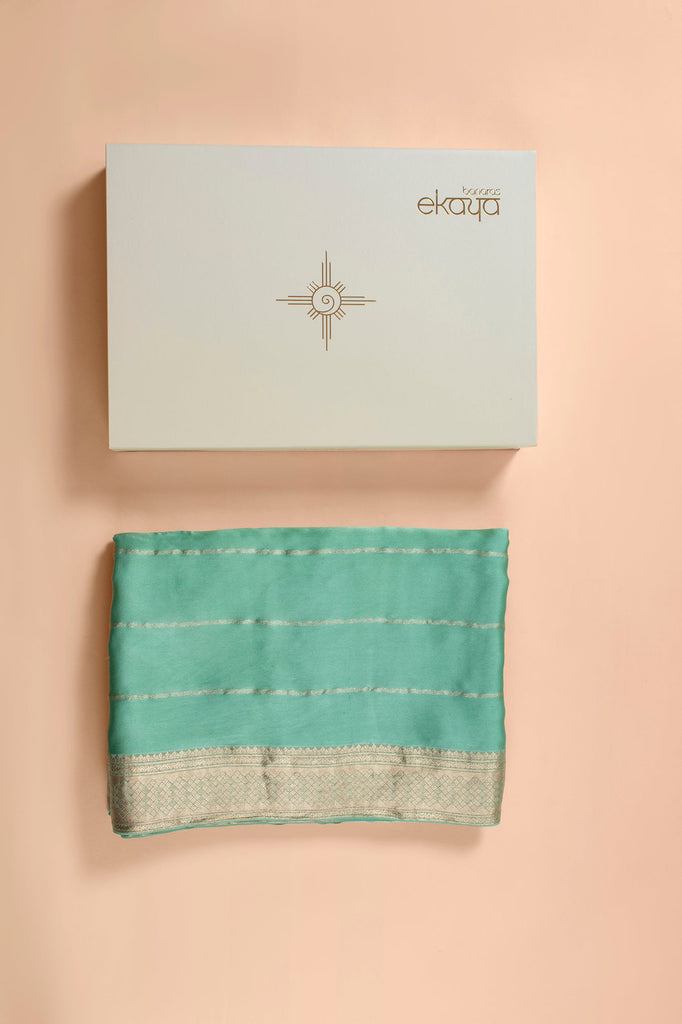 Handwoven Green Sari Gift Box