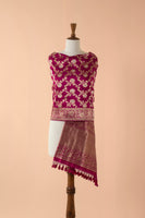 Handwoven Purple Silk Dupatta