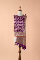 Handwoven Purple Silk Dupatta