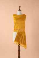 Handwoven Mustard Silk Dupatta