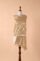 Handwoven Beige Silk Dupatta