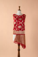 Handwoven Red Silk Dupatta