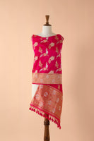 Handwoven Pink Silk Dupatta