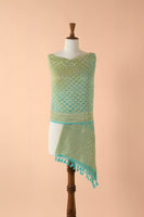 Handwoven Green Bandhani Dupatta