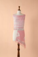 Handwoven Pink Georgette Dupatta