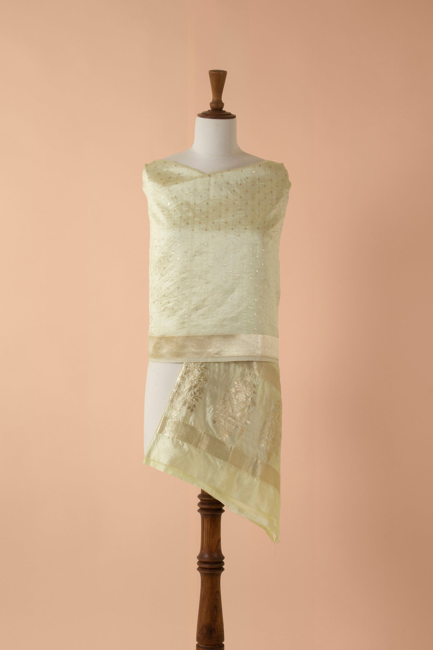 Handwoven Green Silk Dupatta