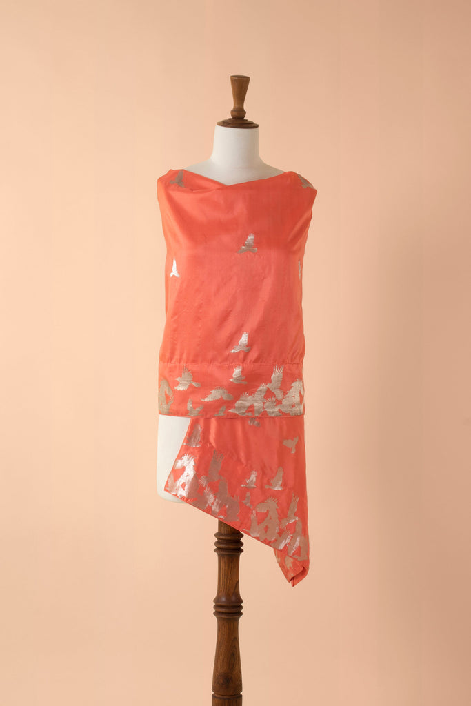 Handwoven Pink Silk Dupatta