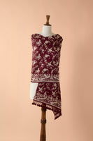 Handwoven Purple Silk Dupatta