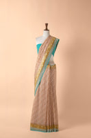 Handwoven Beige Georgette Saree