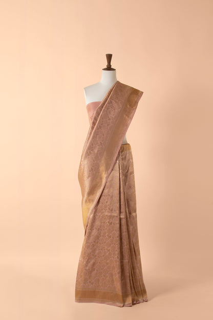 Handwoven Pink Silk Sari