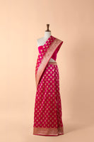 Handwoven Pink Silk Sari