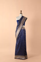 Handwoven Blue Silk Sari