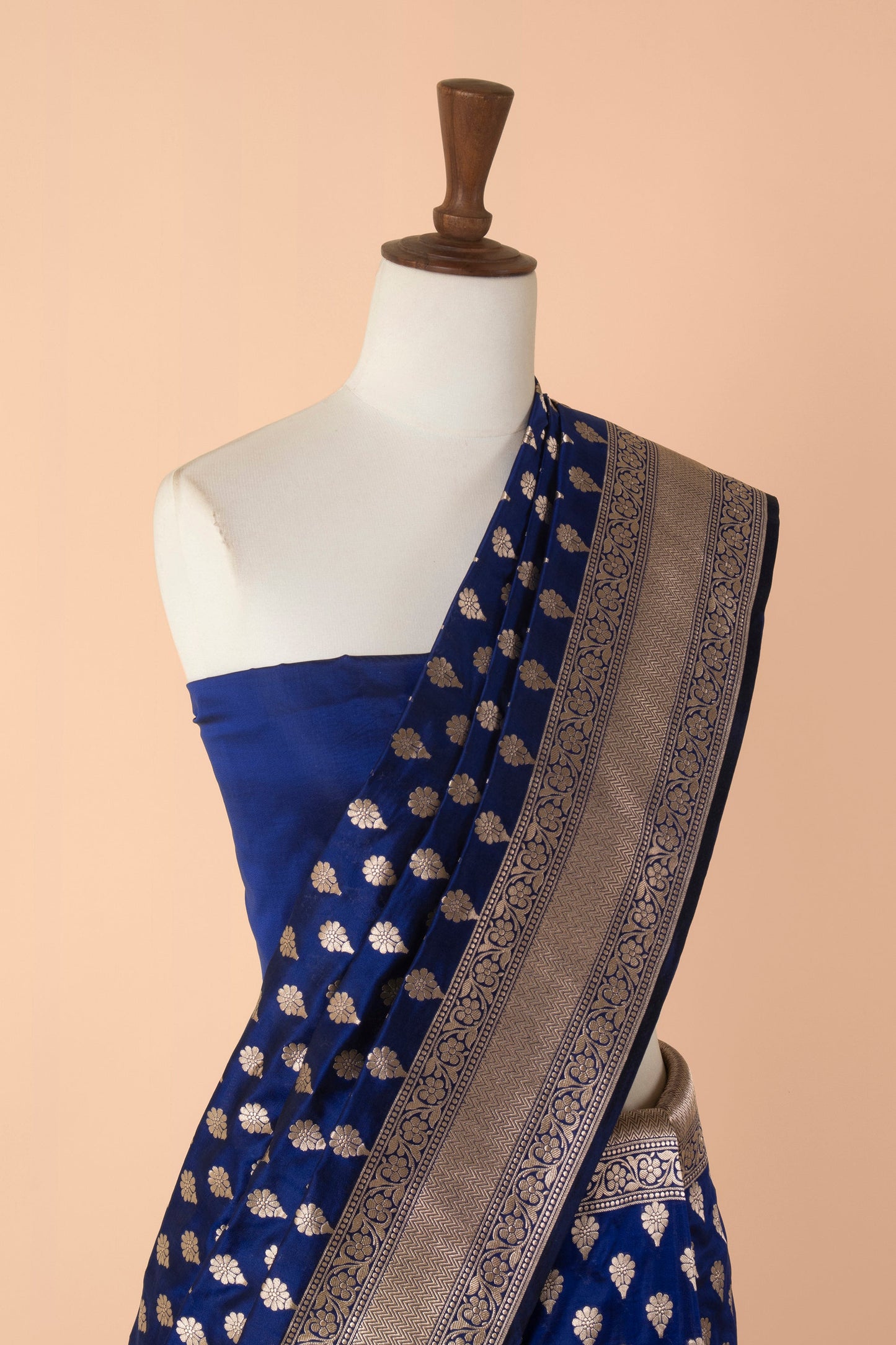 Handwoven Blue Silk Sari