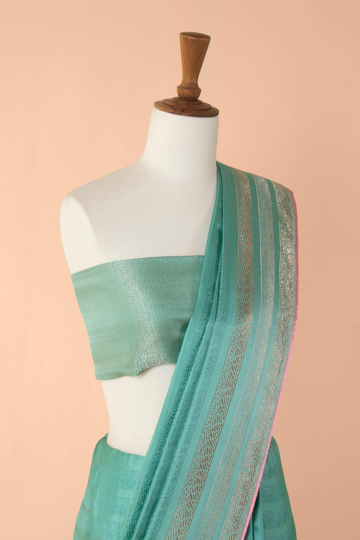 Handwoven Blue Silk Sari